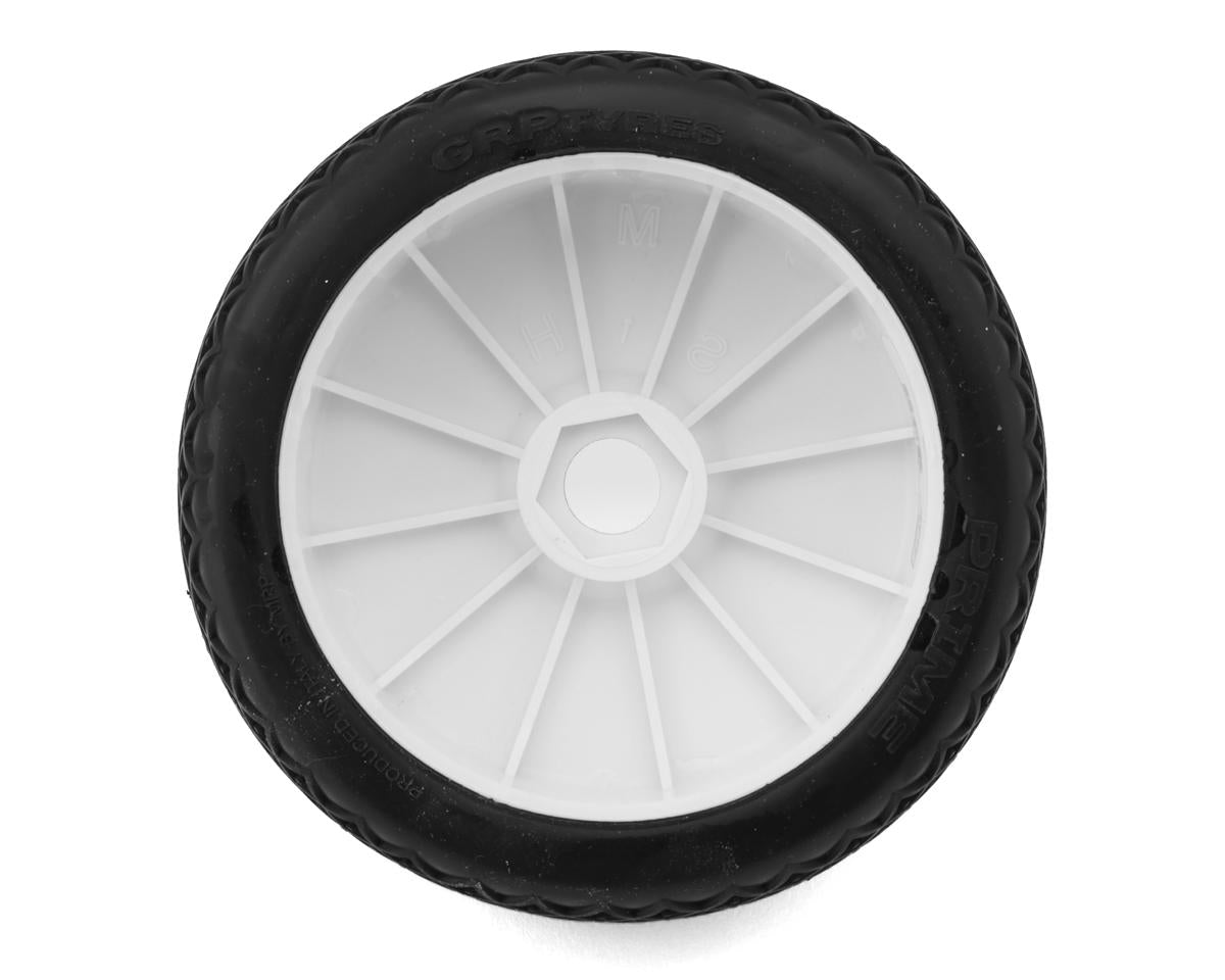 GRP Tires Prime Pre-Mounted 1/8 Buggy Tires (White) (2) (S25 - Super Soft)
