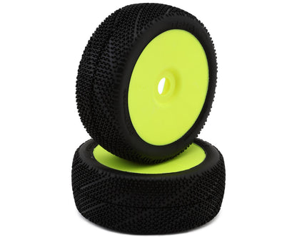 GRP Tires Triky Pre-Mounted 1/8 Buggy Tires (Yellow) (2) (N35 - Soft)