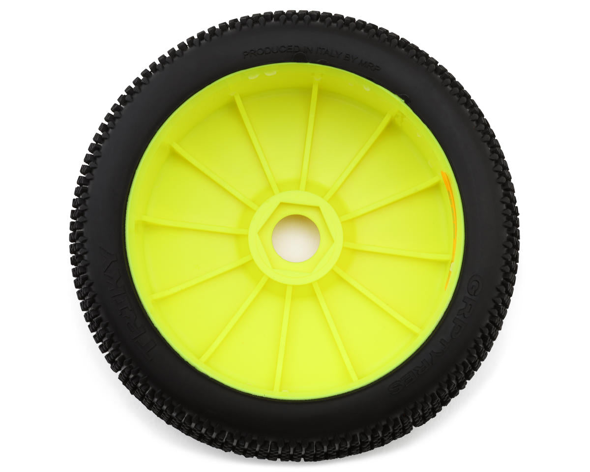 GRP Tires Triky Pre-Mounted 1/8 Buggy Tires (Yellow) (2) (N35 - Soft)