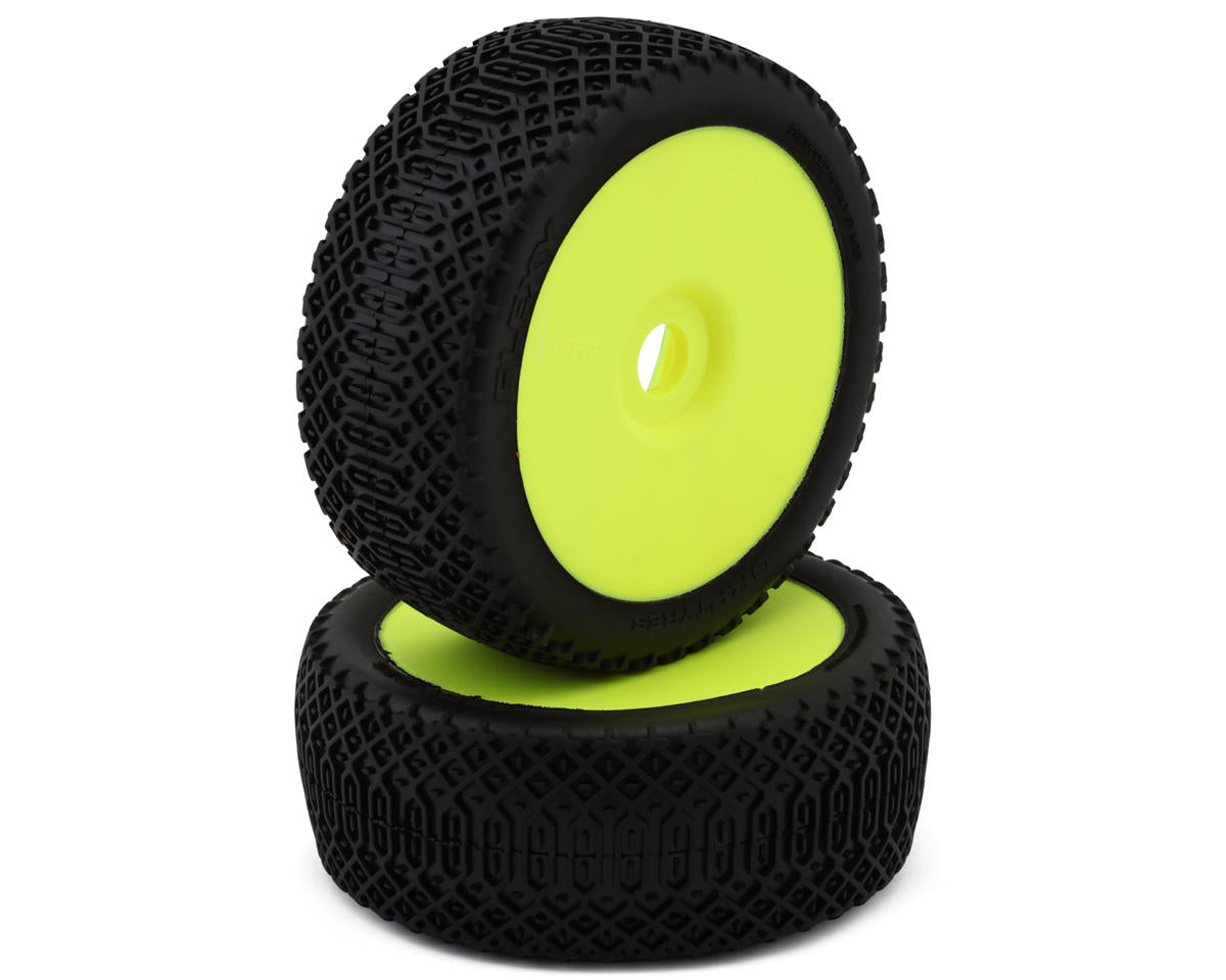 GRP Tires Flexy Pre-Mounted 1/8 Buggy Tires (Yellow) (2) (N35 - Soft)