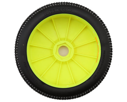 GRP Tires "Micro" Pre-Mounted 1/8 Buggy Tires (Yellow) (2) (S35 - Soft)