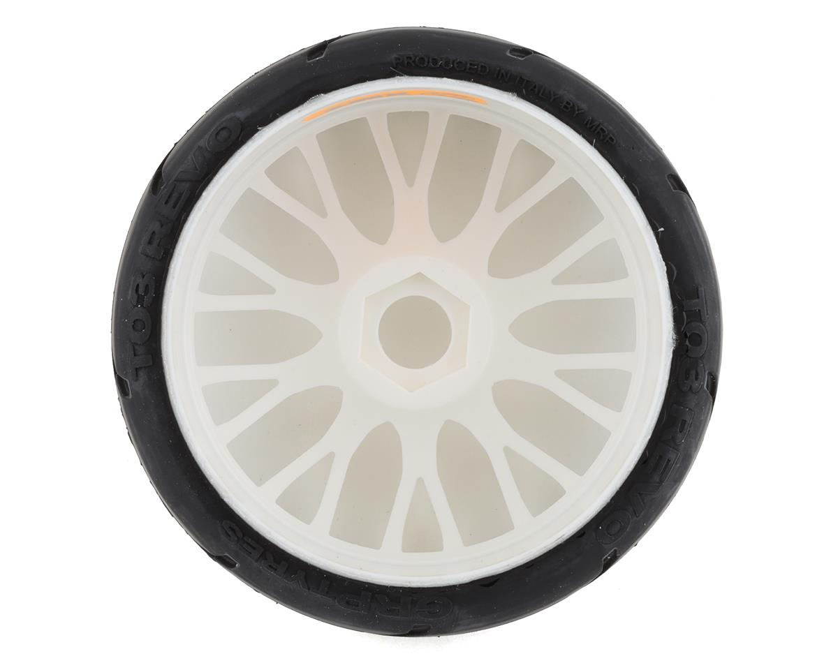 GRP Tires GT - TO3 Revo Belted Pre-Mounted 1/8 Buggy Tires (White) (2) (XM2)