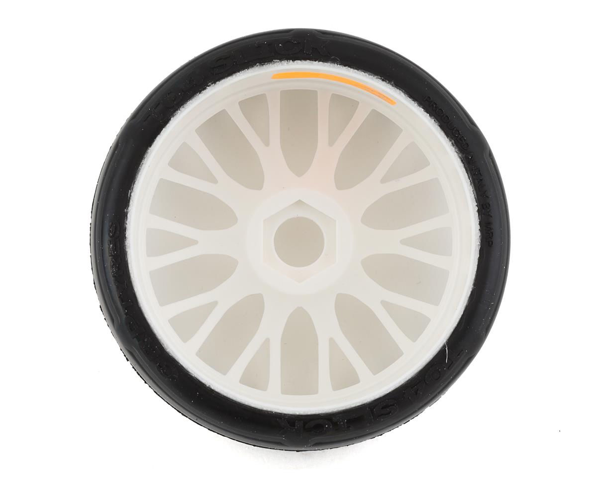 GRP Tires GT - TO4 Slick Belted Pre-Mounted 1/8 Buggy Tires (White) (2) (XM2)