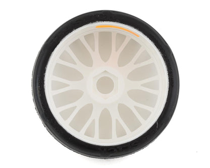 GRP Tires GT - TO4 Slick Belted Pre-Mounted 1/8 Buggy Tires (White) (2) (XM2)
