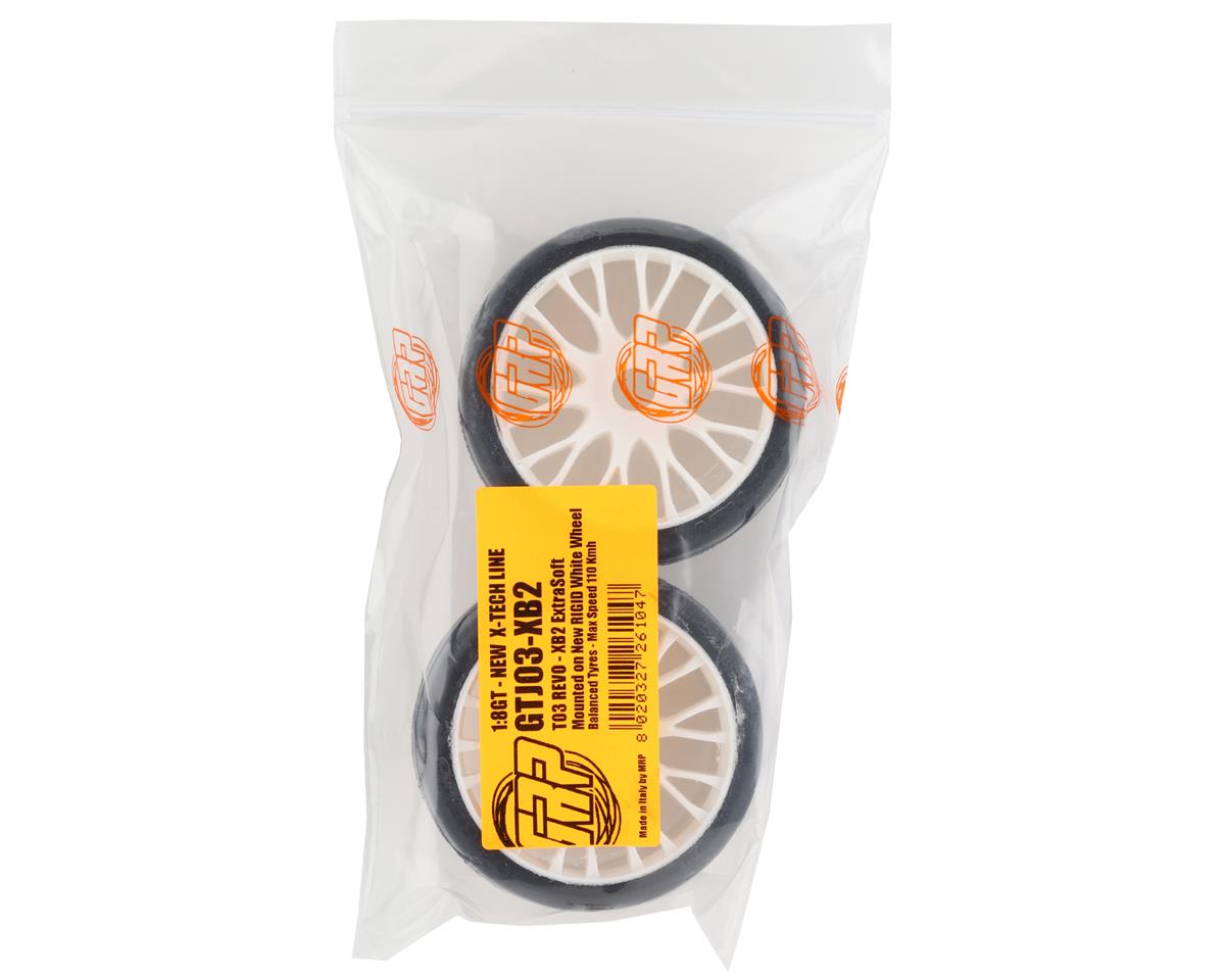 GRP Tires GT - TO3 Revo Belted Pre-Mounted 1/8 Buggy Tires (White) (2) (XB2)