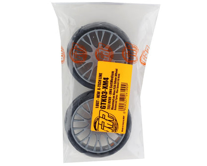 GRP Tires GT - TO3 Revo Belted Pre-Mounted 1/8 Buggy Tires (Silver) (2) (XM4)