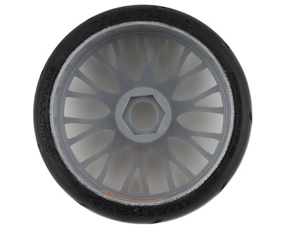 GRP Tires GT - TO3 Revo Belted Pre-Mounted 1/8 Buggy Tires (Silver) (2) (XM5)