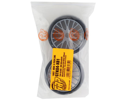 GRP Tires GT - TO4 Slick Belted Pre-Mounted 1/8 Buggy Tires (Silver) (2) (XB1)