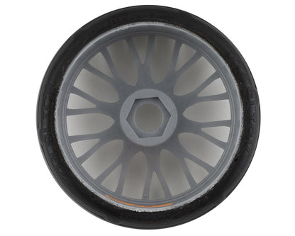 GRP Tires GT - TO4 Slick Belted Pre-Mounted 1/8 Buggy Tires (Silver) (2) (XB2)
