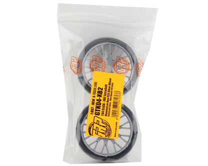 GRP Tires GT - TO4 Slick Belted Pre-Mounted 1/8 Buggy Tires (Silver) (2) (XB2)