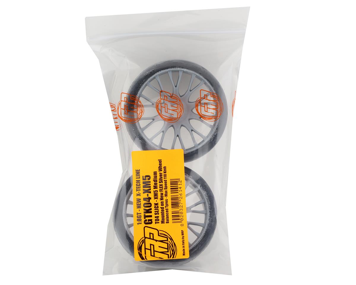 GRP Tires GT - TO4 Slick Belted Pre-Mounted 1/8 Buggy Tires (Silver) (2) (XM5)