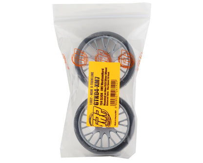 GRP Tires GT - TO4 Slick Belted Pre-Mounted 1/8 Buggy Tires (Silver) (2) (XM7)