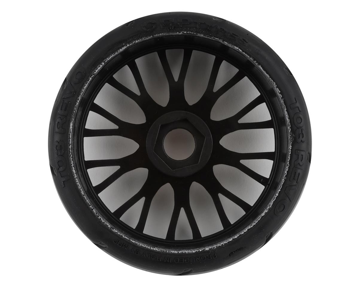 GRP Tires GT - TO3 Revo Belted Pre-Mounted 1/8 Buggy Tires (Black) (2) (XB1)