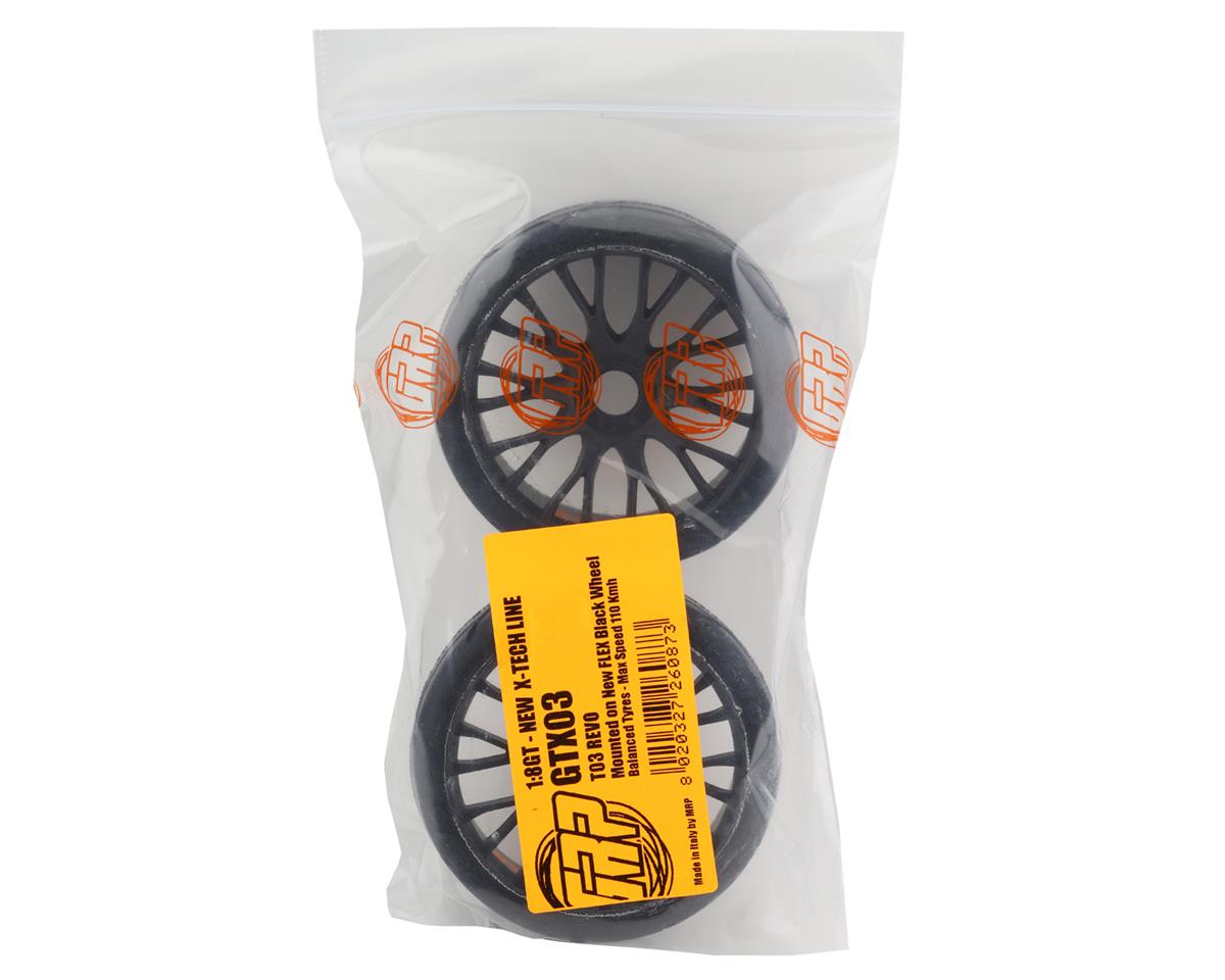 GRP Tires GT - TO3 Revo Belted Pre-Mounted 1/8 Buggy Tires (Black) (2) (XB2)