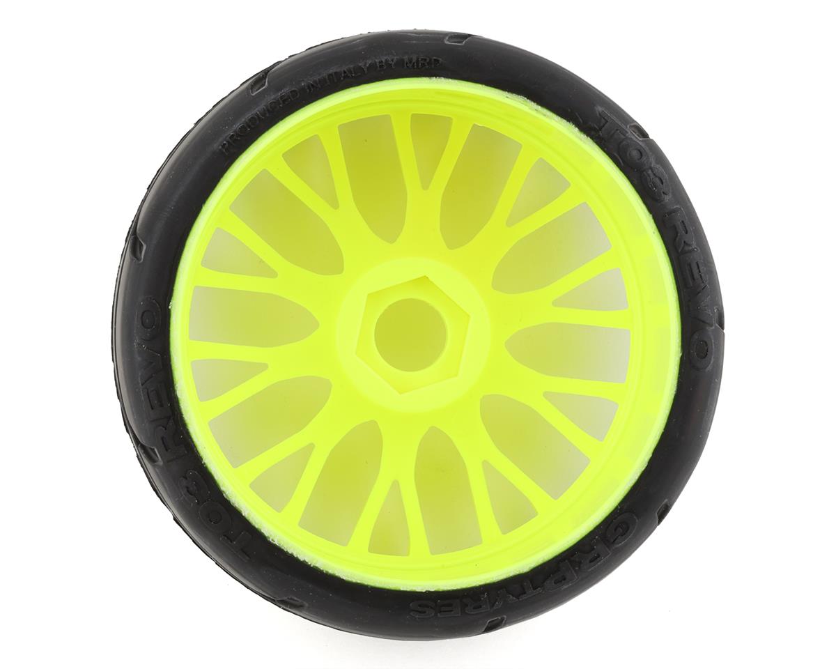GRP Tires GT - TO3 Revo Belted Pre-Mounted 1/8 Buggy Tires (Yellow) (2) (XB3)