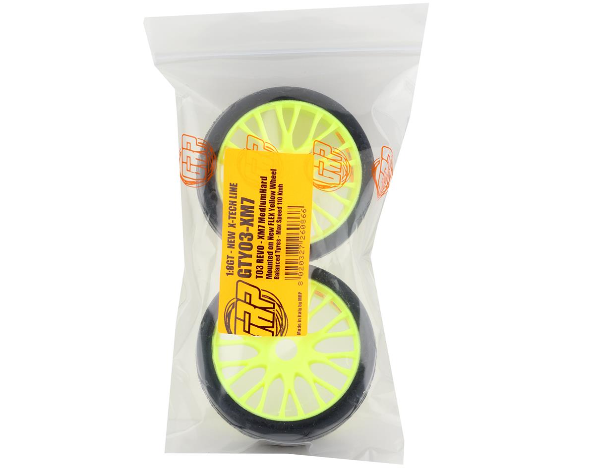 GRP Tires GT - TO3 Revo Belted Pre-Mounted 1/8 Buggy Tires (Yellow) (2) (XM7)