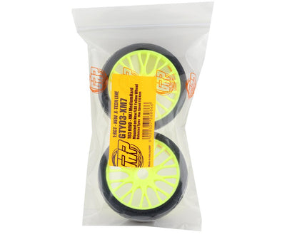 GRP Tires GT - TO3 Revo Belted Pre-Mounted 1/8 Buggy Tires (Yellow) (2) (XM7)