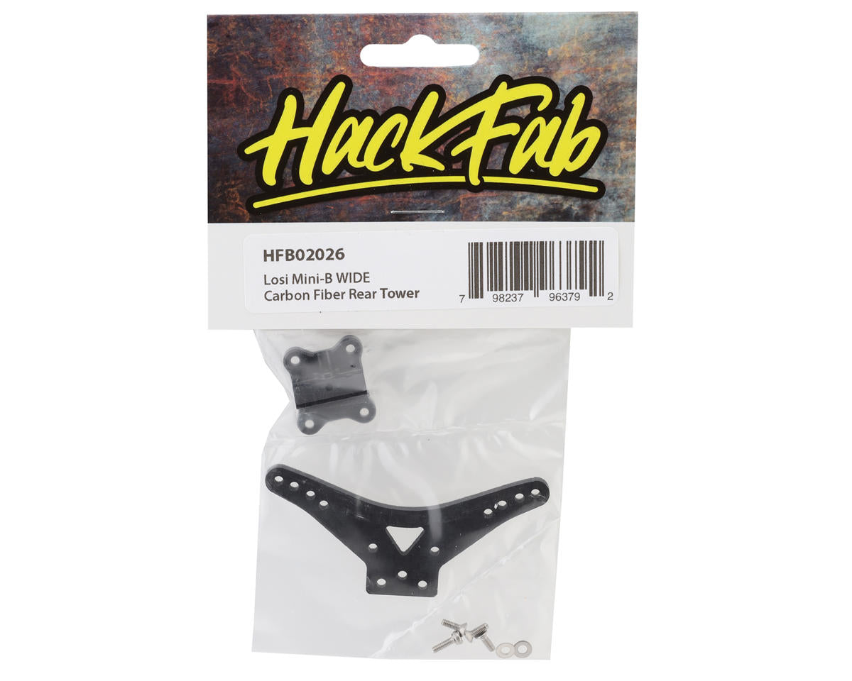 HackFab Losi Mini-B Carbon Fiber Wide Rear Shock Tower