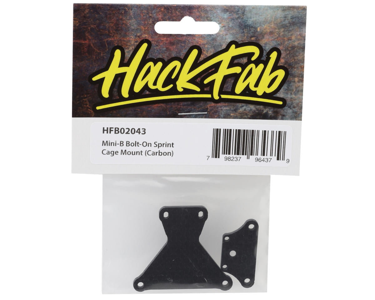HackFab Losi Mini-B Sprint Car Conversion Carbon Fiber Bolt-On Cage Mount