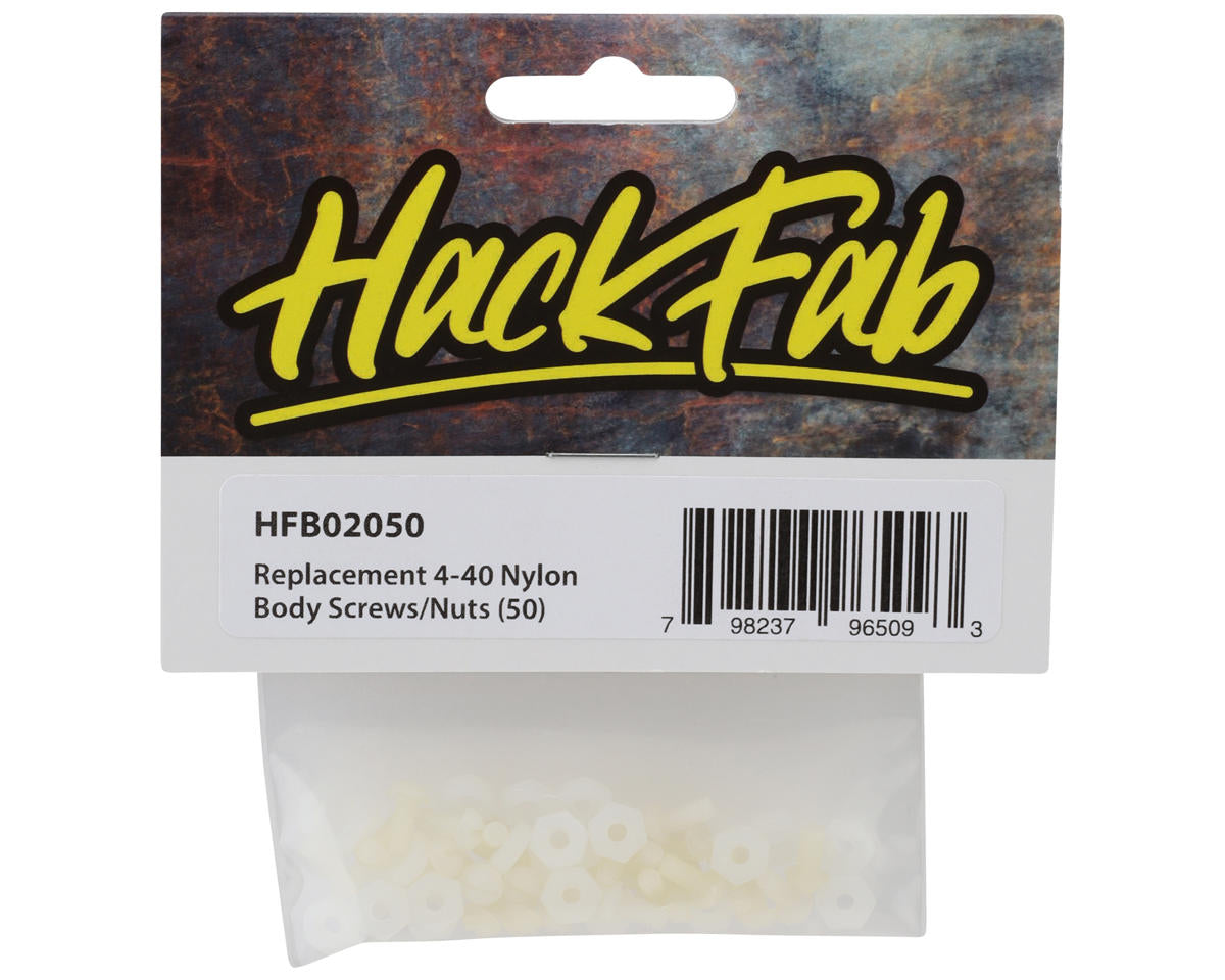 HackFab 4-40 Nylon Body Hardware Set (50)