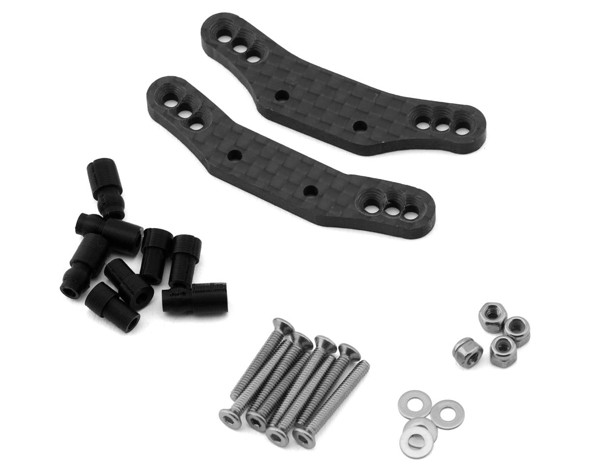 HackFab Carbon Fiber Front & Rear Shock Towers for Traxxas Latrax Rally