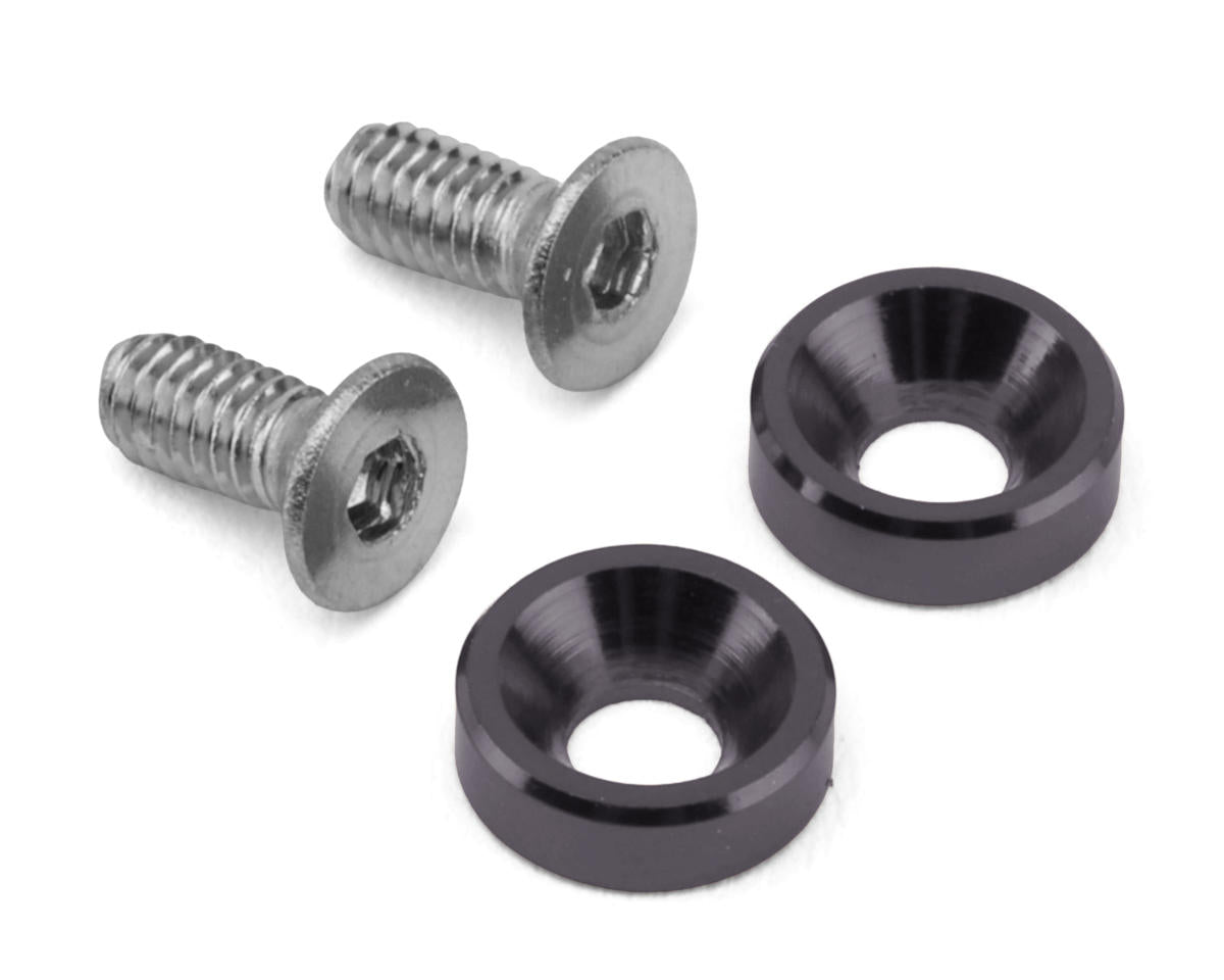 HackFab 2.5x6mm Motor Screws w/Aluminum Countersunk Washers Set (Grey)