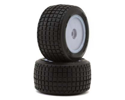 HackFab Losi Mini B/T 2.0 Haymaker Rear Pre-Mounted Mini Oval Tires (Super Soft)