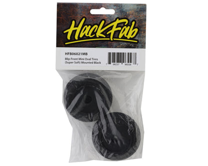 HackFab Losi Mini-B Blip Pre-Mounted Mini Front Oval Tires (Super Soft)