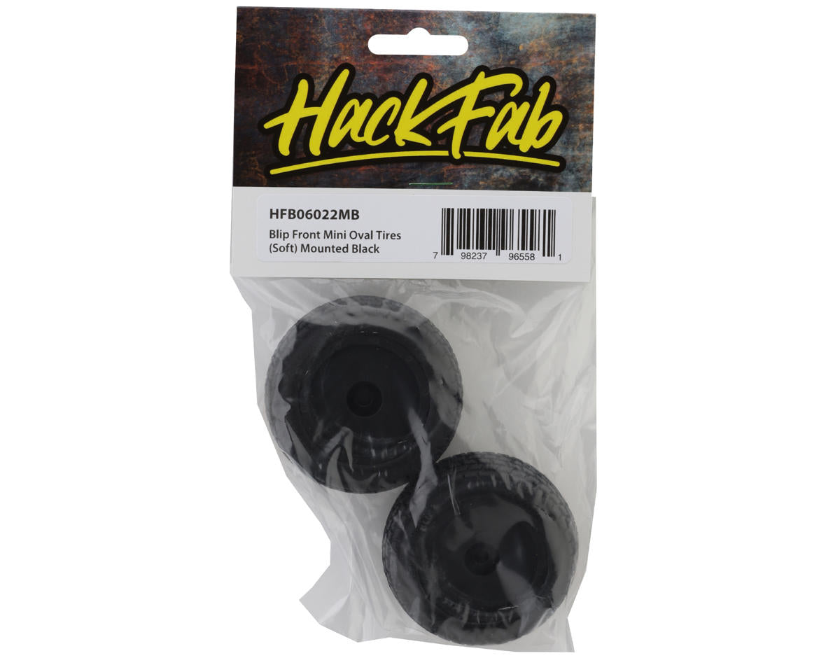 HackFab Losi Mini-B Blip Pre-Mounted Mini Front Oval Tires (Soft)
