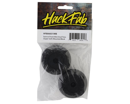 HackFab Losi Mini-B Swerve Pre-Mounted Mini Front Oval Tires (Super Soft)