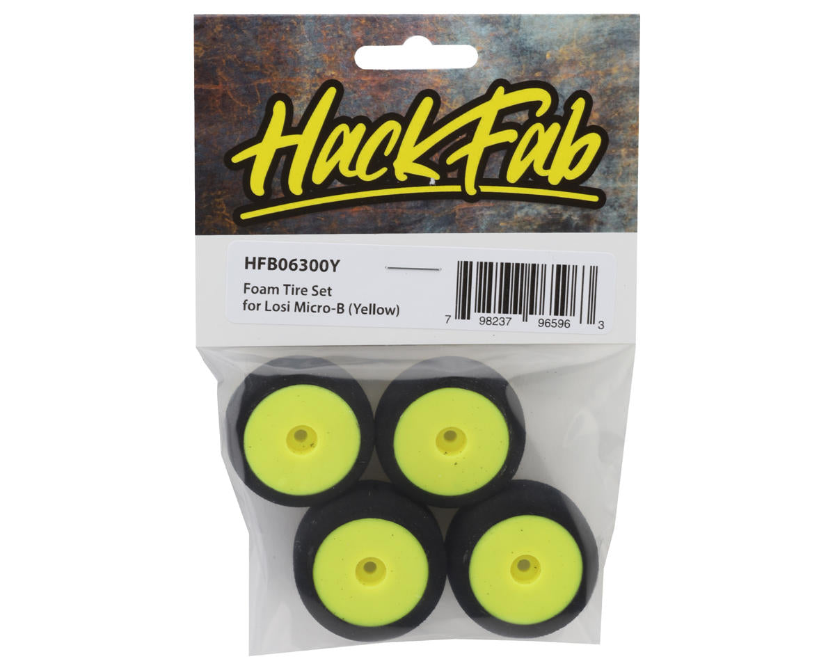 HackFab Losi  Micro-B Foam Tires (4) (Yellow)