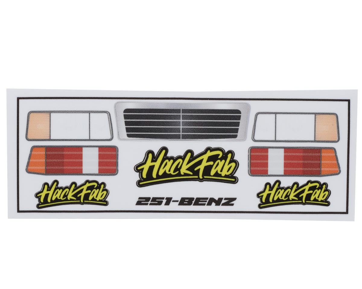 HackFab 1/18 Benz 190-E Micro-B Conversion Body (Clear) (150mm Wheelbase)