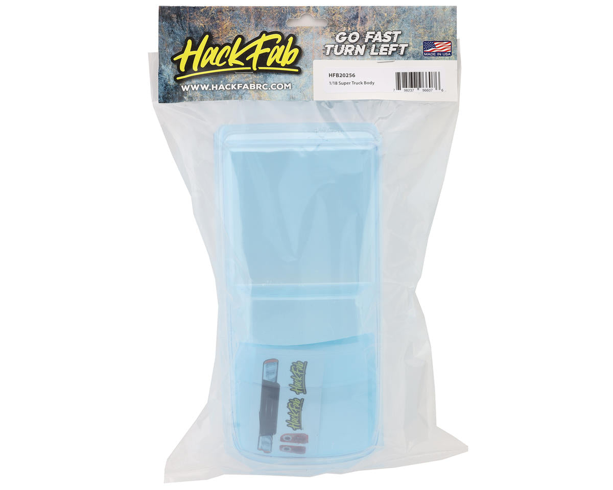 HackFab Losi Micro-B 1/18 Super Truck Body (Clear) (150mm WB)