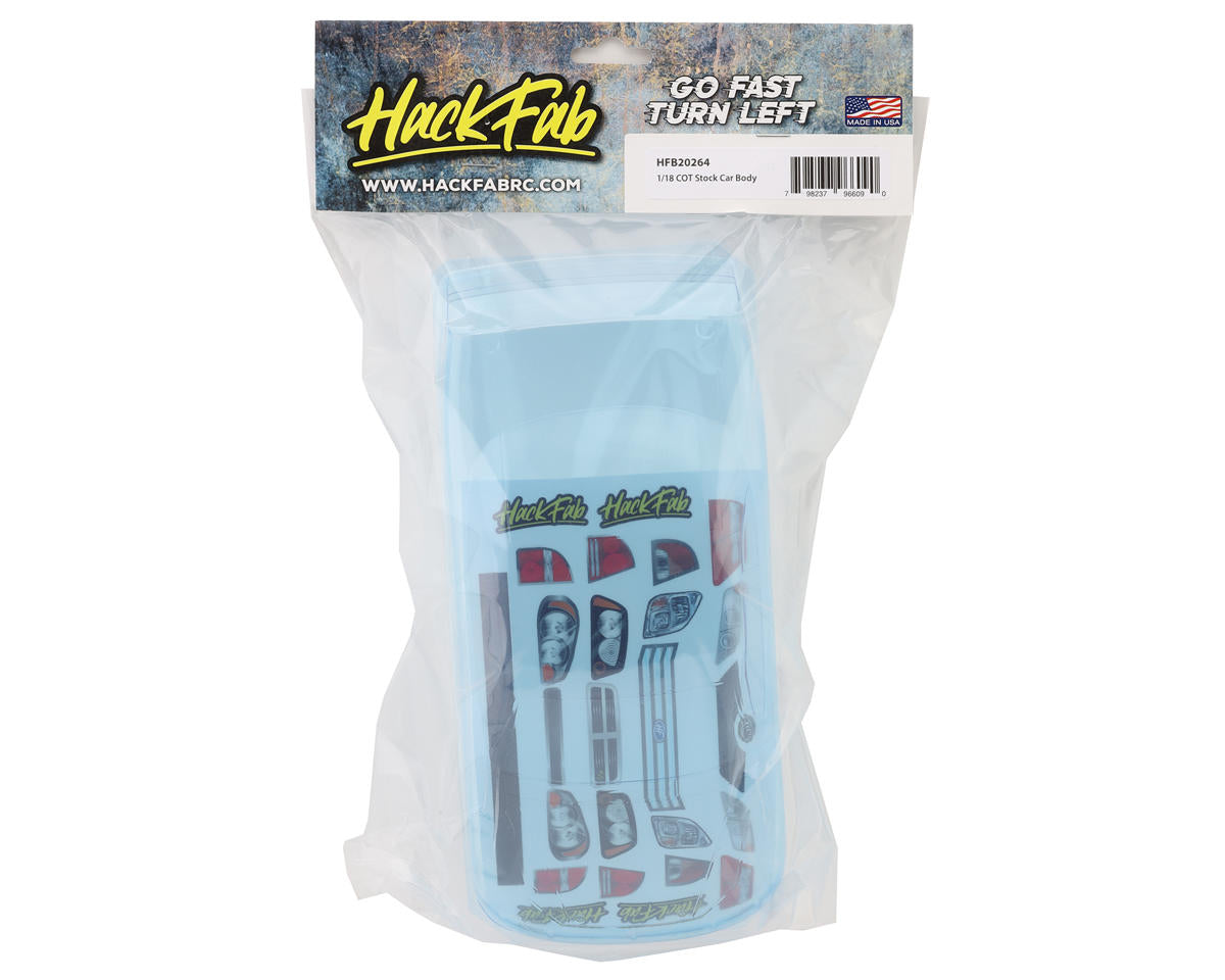 HackFab 1/18 COT Stock Car Body (Clear) (150mm WB)