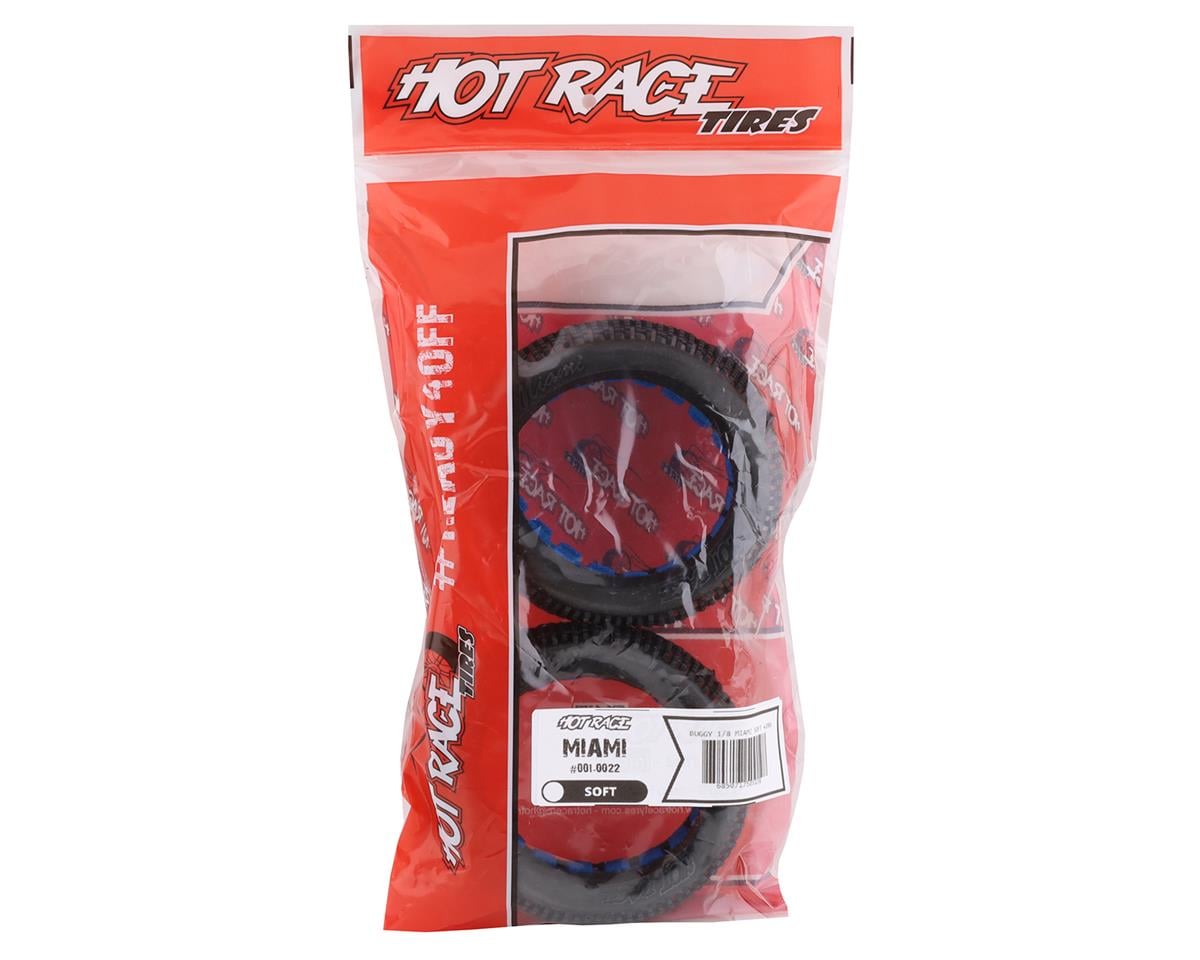 HotRace Miami 1/8 Buggy Tires w/Inserts (2) (Medium)