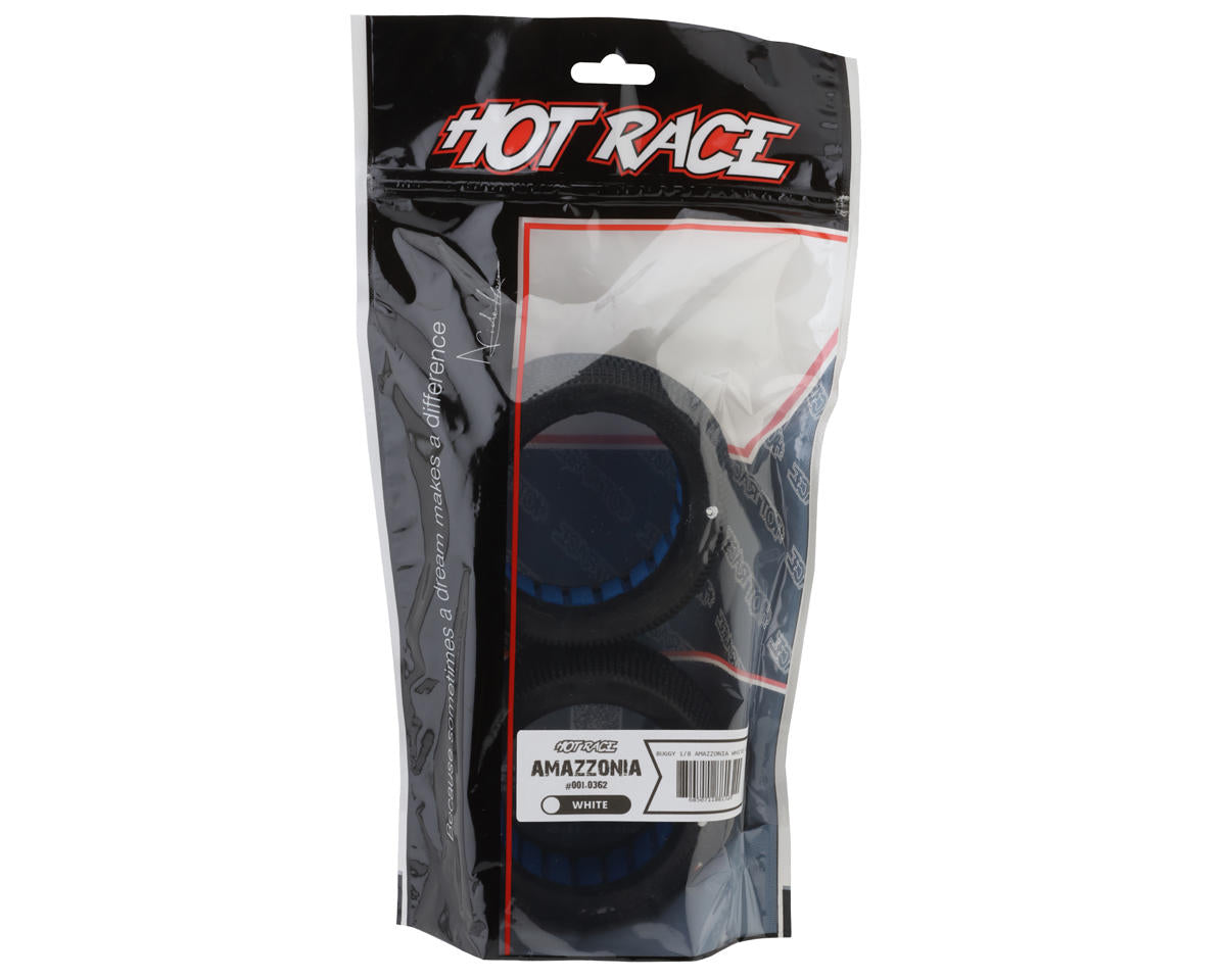 HotRace Amazzonia 1/8 Buggy Tires w/Inserts (2) (White)