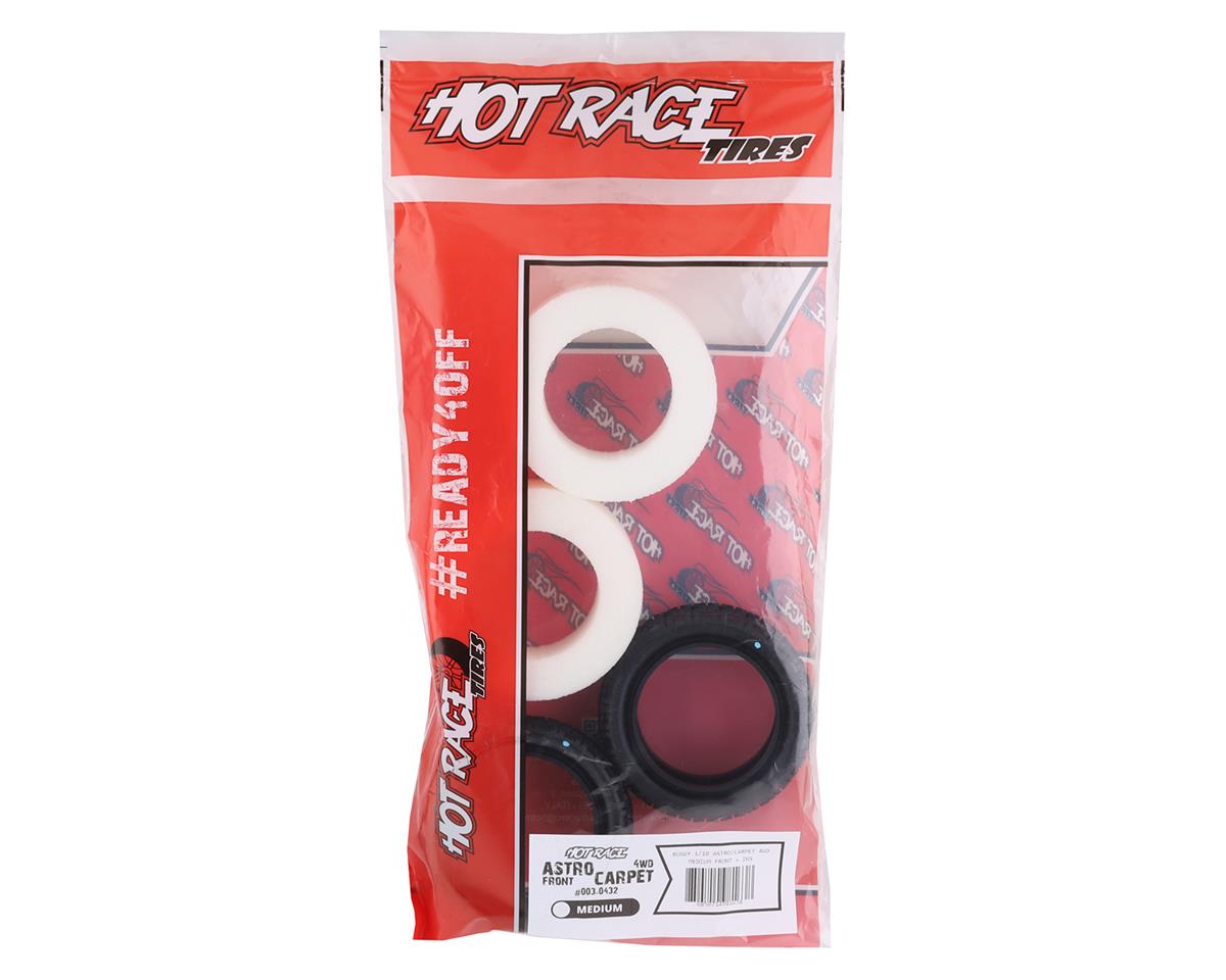 HotRace Astroturf/Carpet 1/10th Buggy Front Tires w/Inserts (2) (Medium)
