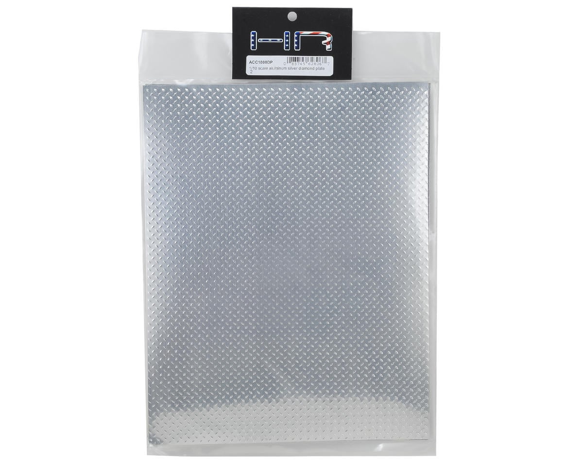 Hot Racing Aluminum Scale Diamond Plate Sheet (Silver) (2) (22x28cm)