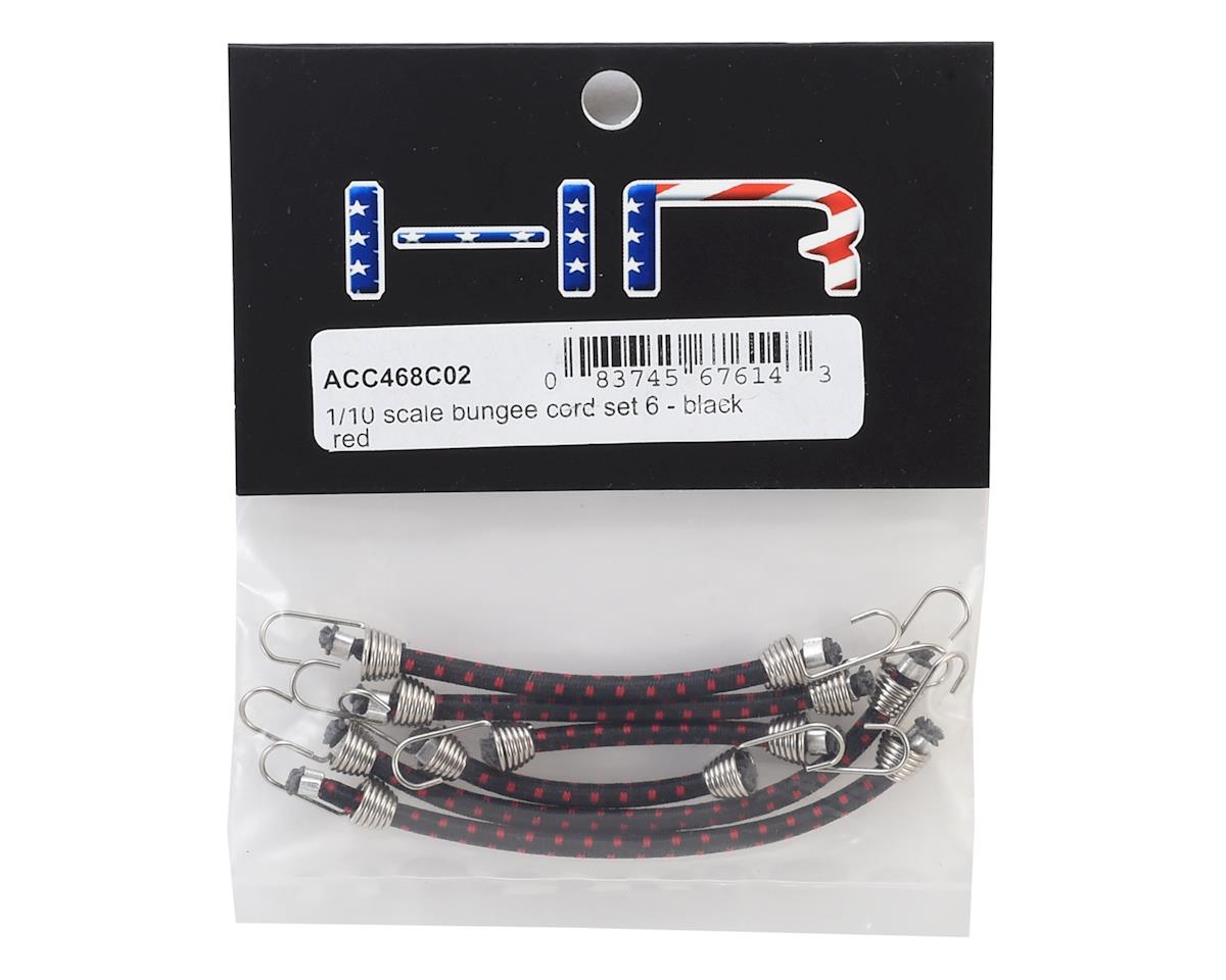Hot Racing 1/10 Scale Bungee Cord Set (Black/Red) (6)