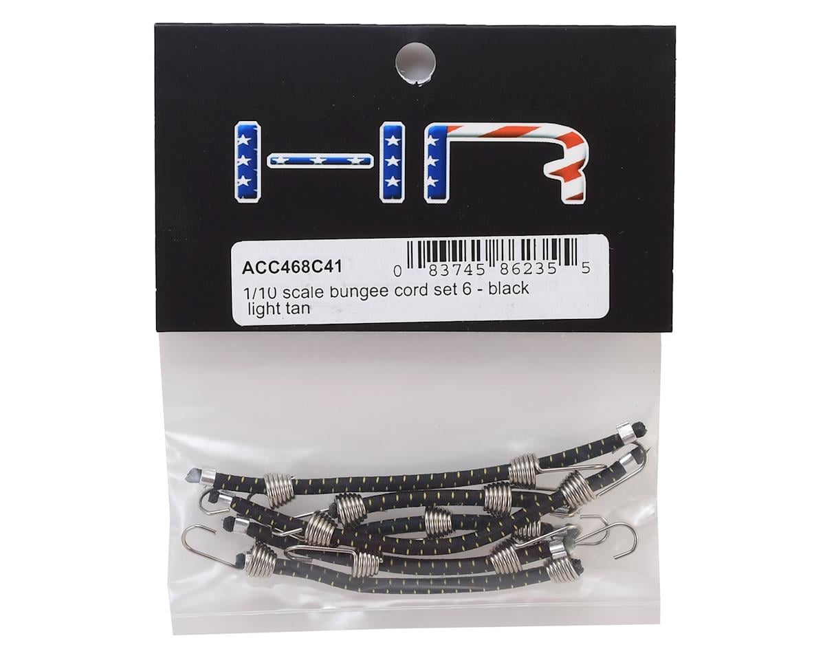 Hot Racing 1/10 Scale Bungee Cord Set (Black/Tan) (6)