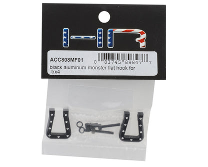 Hot Racing 1/10 Aluminum Monster Flat Tow Shackles (Black) (2)