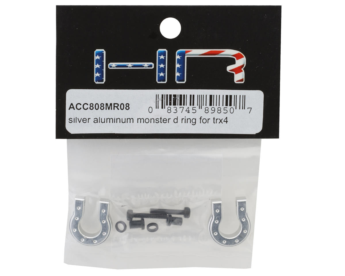 Hot Racing 1/10 Aluminum Monster Shackle D-Ring (Silver) (2)