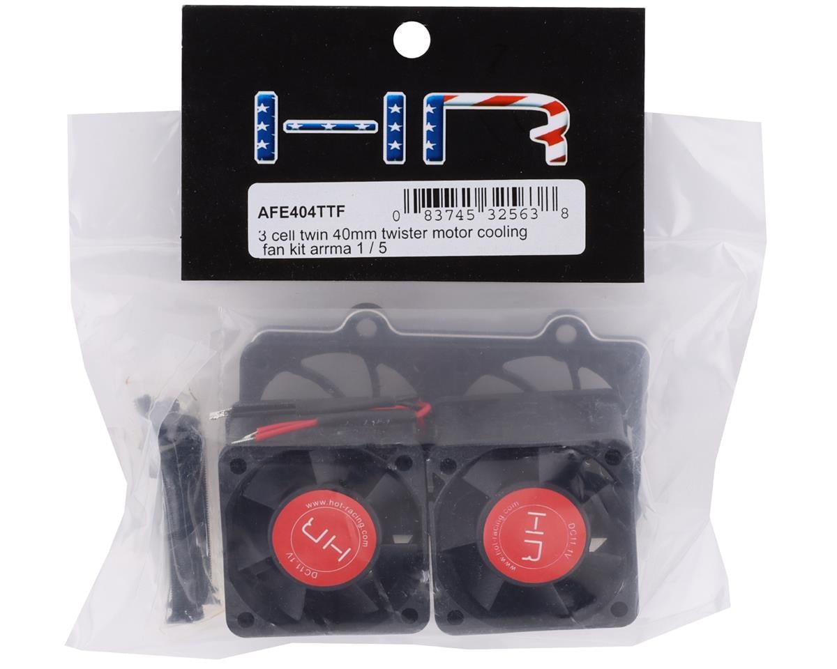 Hot Racing Kraton/Outcast 8S Twin 40mm Twister Motor Cooling Fan Kit (11.1V)