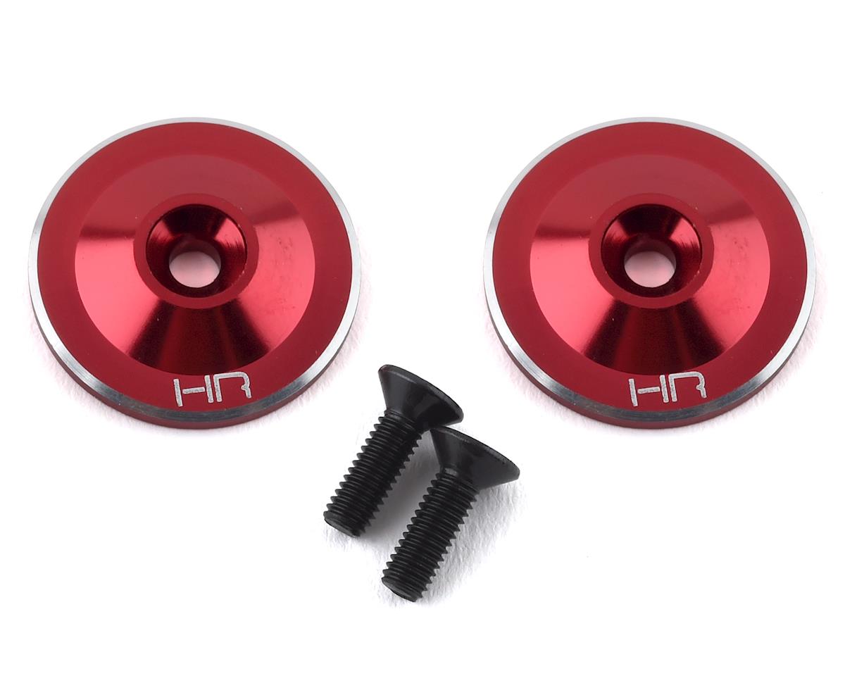 Hot Racing Aluminum Large Wing Buttons (Red) (2)