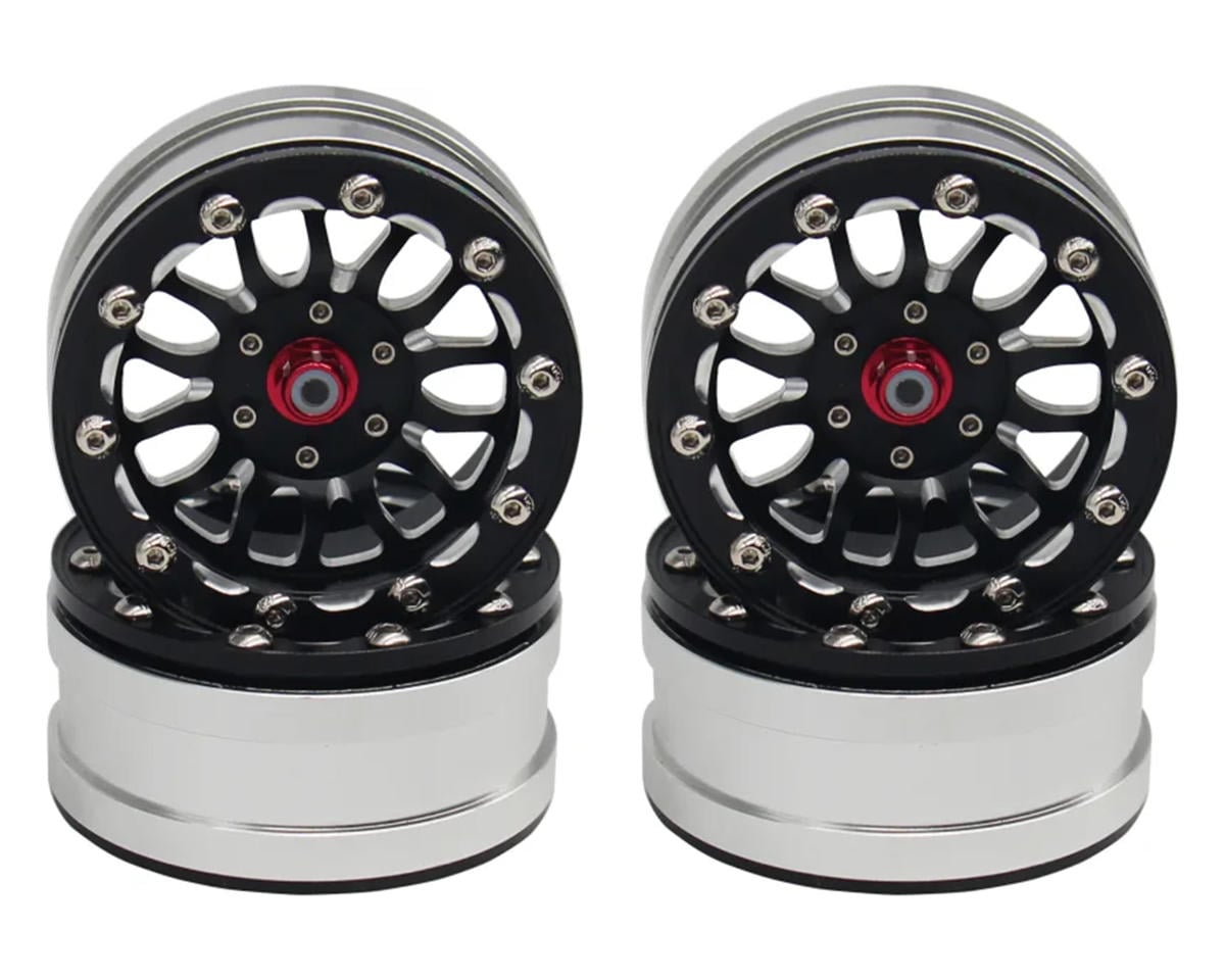 Hot Racing 1.9" Aluminum A Type Beadlock Wheels (4)