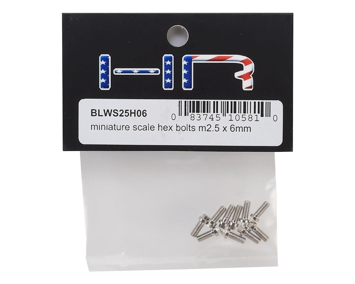 Hot Racing M2.5x6mm Miniature Scale Hex Bolts (10)