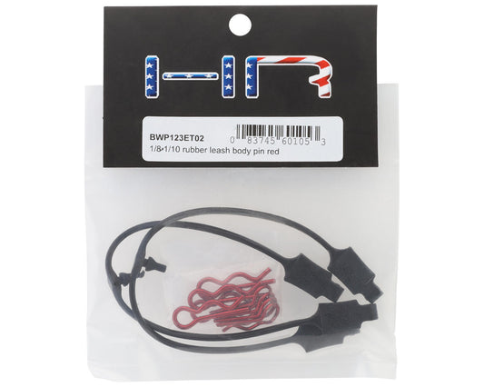 Hot Racing 1/8 & 1/10 Body Clip Retainer Set (Red) (2)