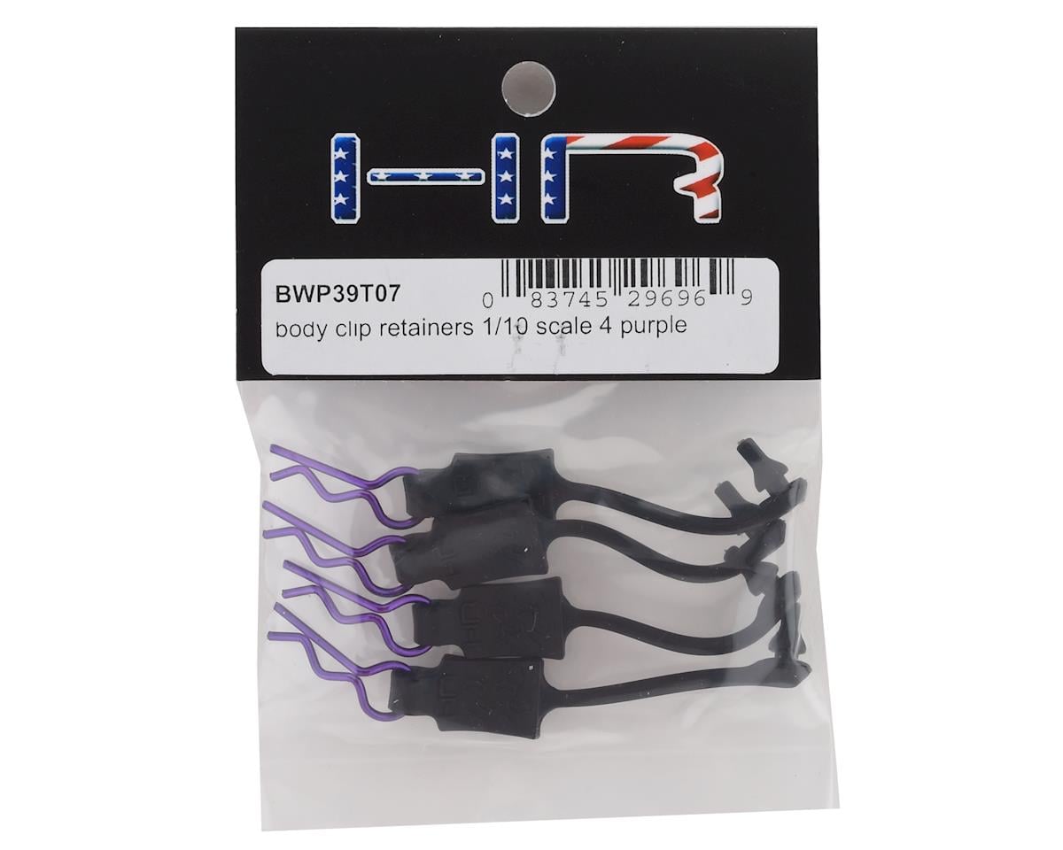 Hot Racing 1/10 Body Clip Retainers (Purple) (4)