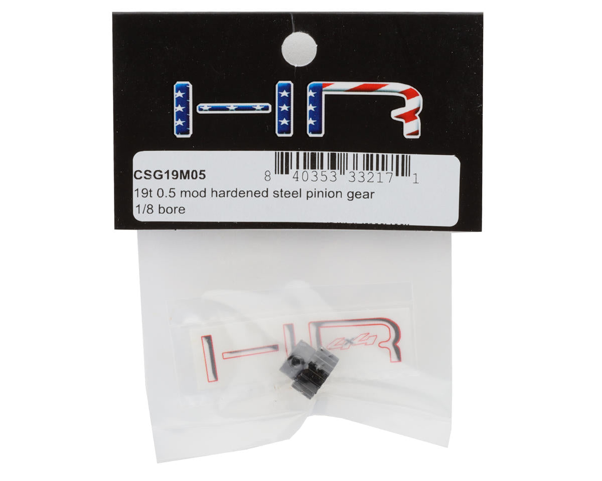 Hot Racing Mod 0.5 Hard Blackened Steel Pinion Gear (3.17mm Bore) (19T)