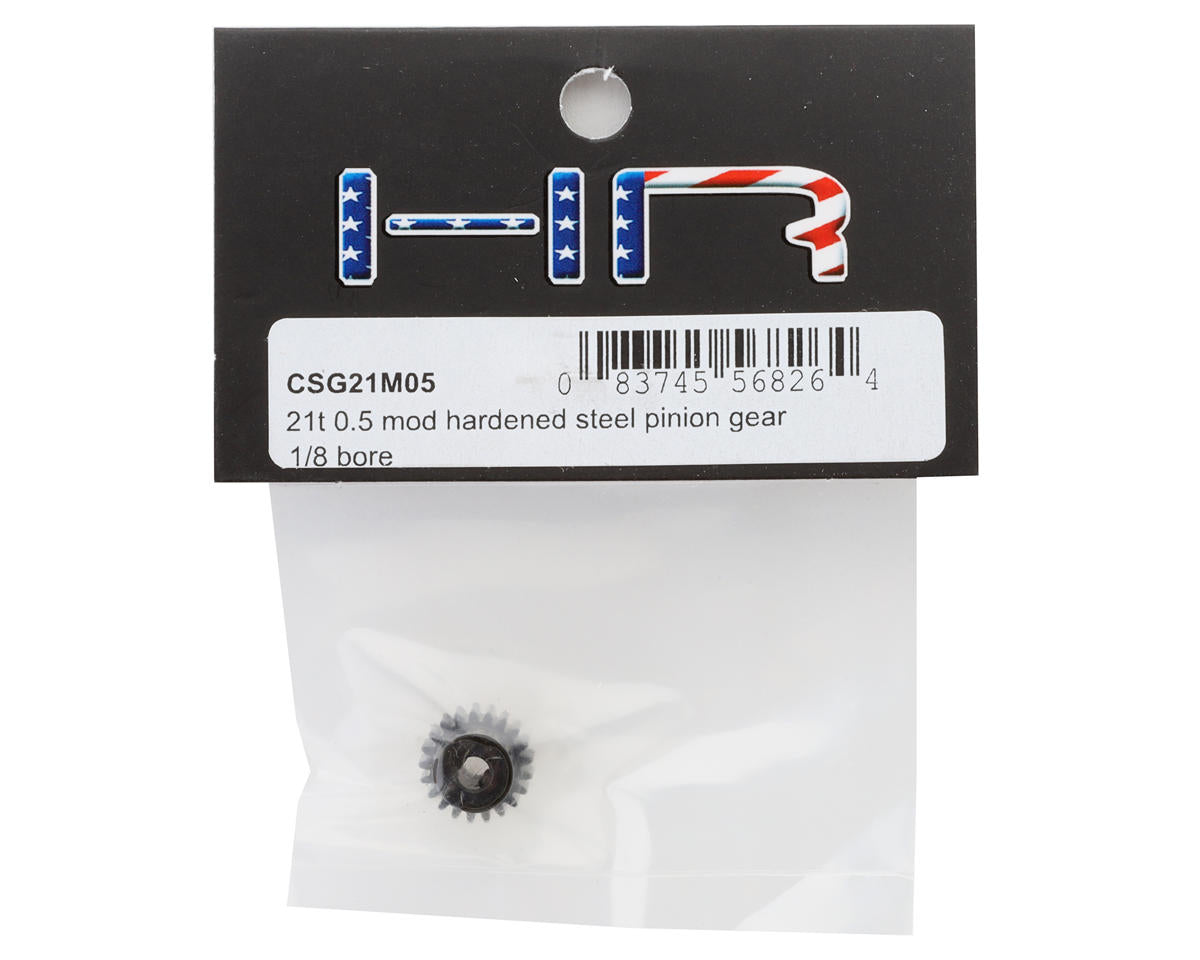 Hot Racing Mod 0.5 Hard Blackened Steel Pinion Gear (3.17mm Bore) (21T)